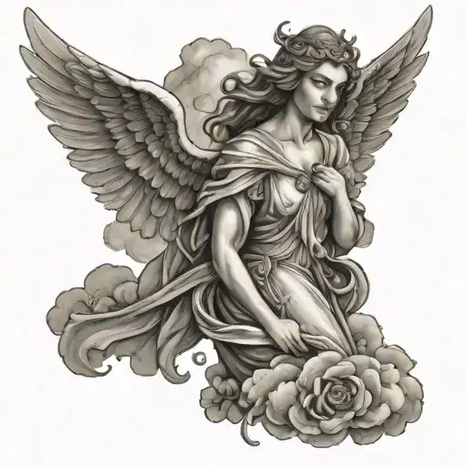 Clouds And Badass Angel