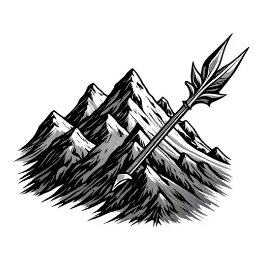 Mountain And Spear
