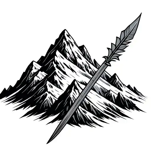 Mountain And Spear