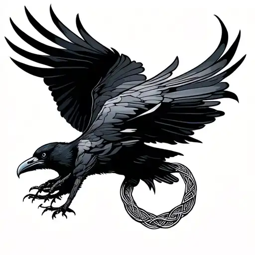 Nordic Knot Raven Flying