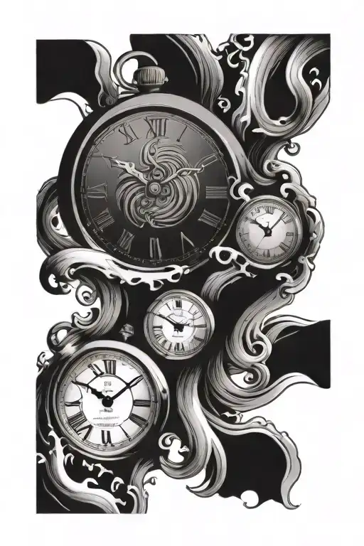 Waves Forming Clock Hands