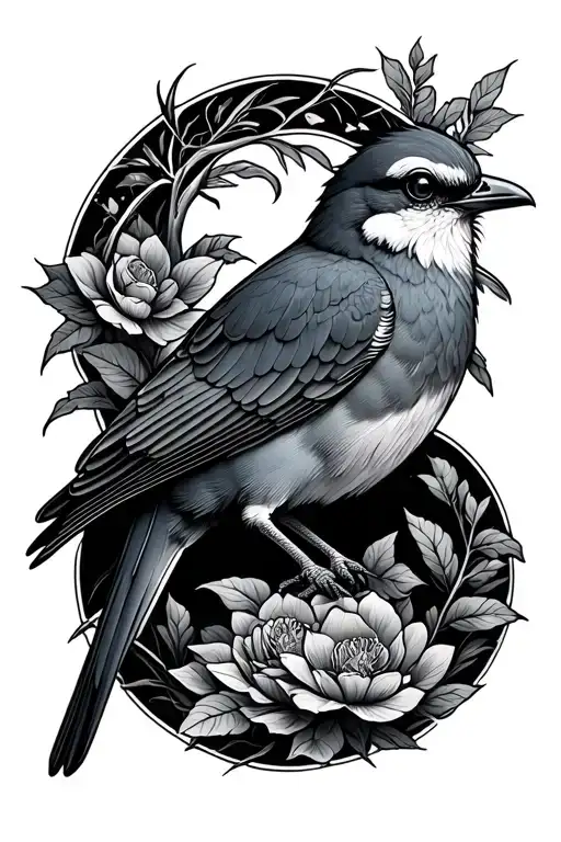 Bird Nature Occult Black Grey