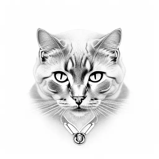 Full Black Cat Portrait