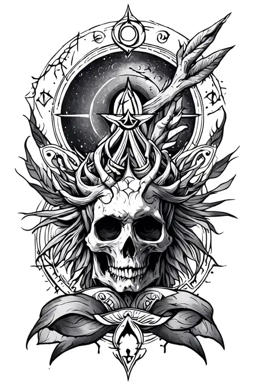 Occult Black Tattoo Design