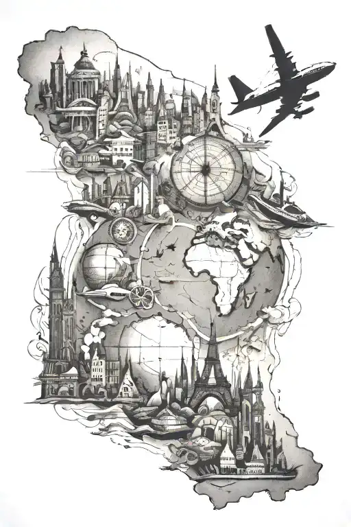 Travel Destinations Marked