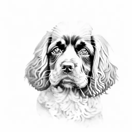 Black Cocker Spaniel Portrait