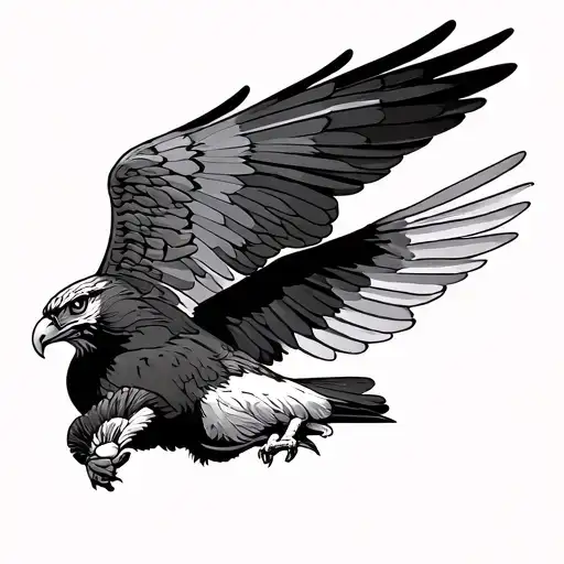 Falcon Spreading Wing