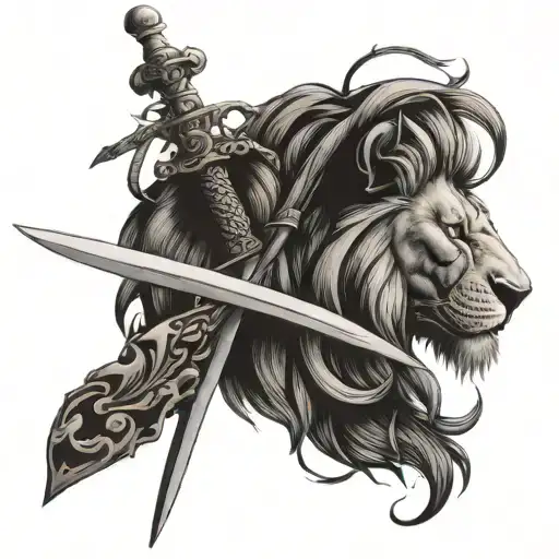 Lion And Sword Intertwined