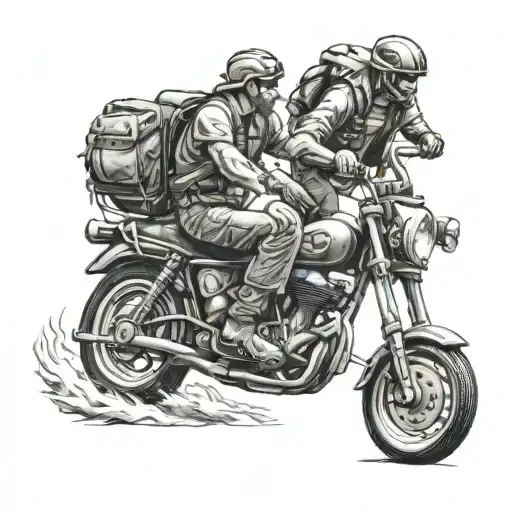 Gastroenterology Mountaineer Motorcycle Father Holding Hands