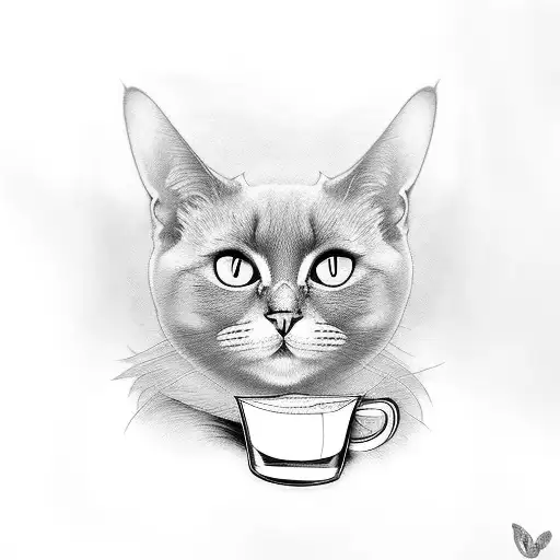 Black Cat And A Glass Of Beer