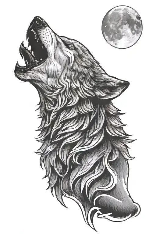 Wolf Howling At The Moon