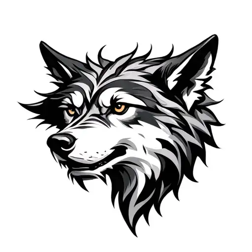Celtic Wolf Head