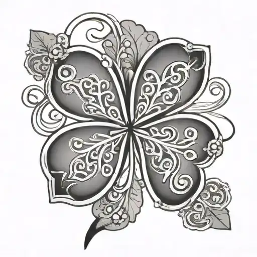 Cursive Writing With A Shamrock