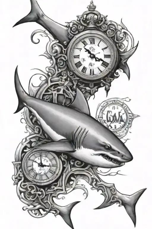 Shark And Clock
