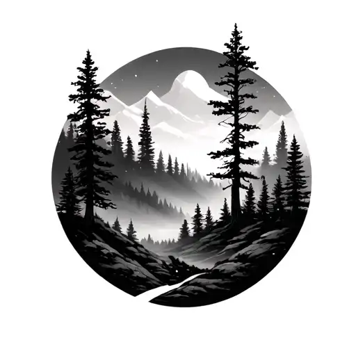 Geometric Forest Scene