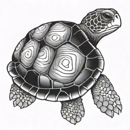 Generate Fine Line Dainty Turtle