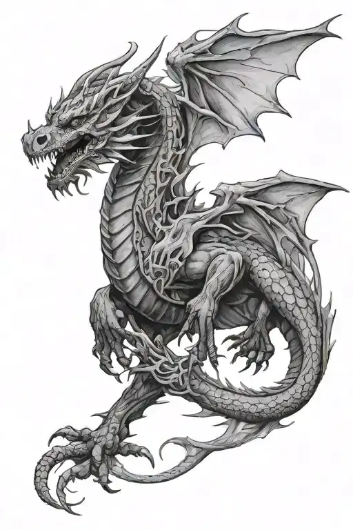 Male Dragon Surrounded