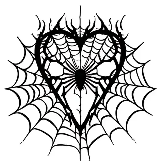 Spider Webs With Open Heart Cutout For With 3 Dates