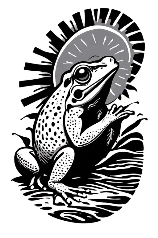 Tiano Petroglyphs Frog Sun And Water