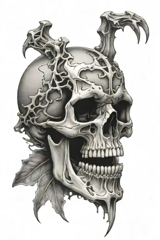 Skull With Broken Jaw