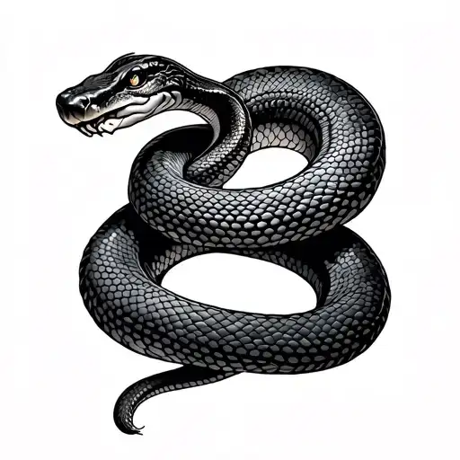 Snake Wrapped Around Arm