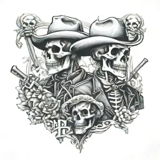 Houston Texas Cowboy Skeletons Mural Showing The Established In 1991