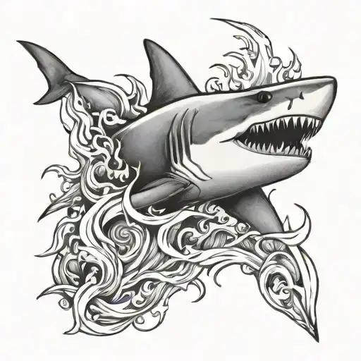 Shark And Fire Coming