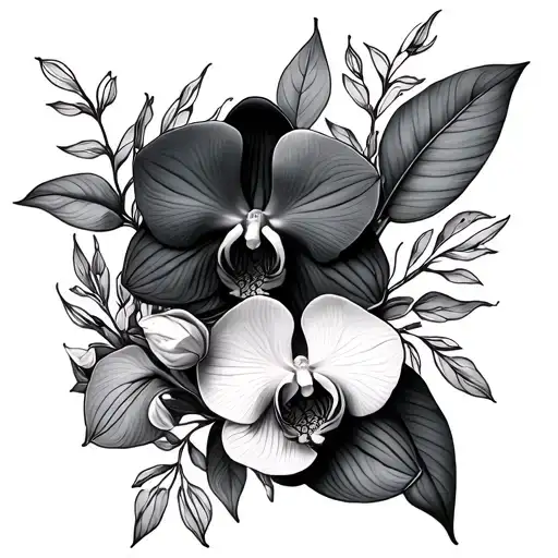 Orchid And Other Florals Shoulder