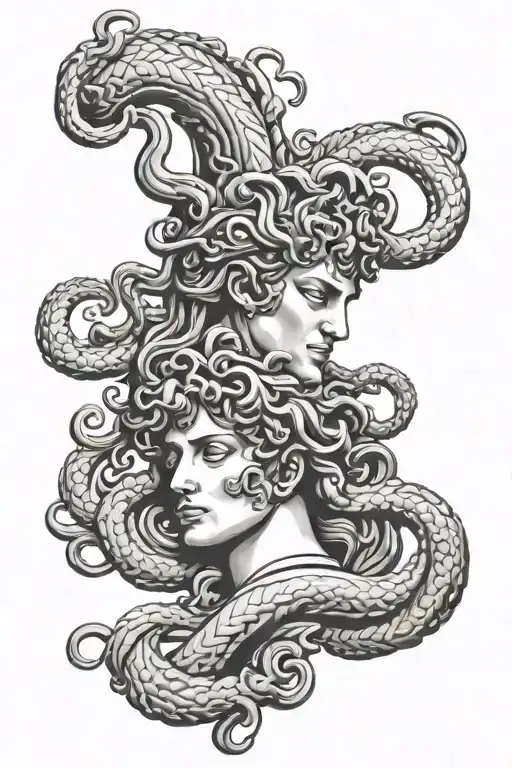 Medusa Beheading Perseus Holding The Head