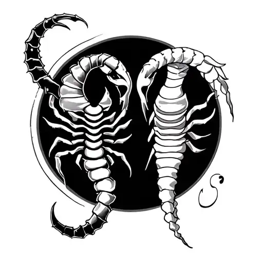 Aquarius And Scorpio Zodiac Symbol Incorporated