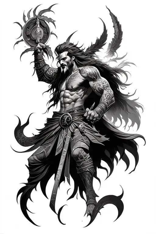 Moari Warrior Traped