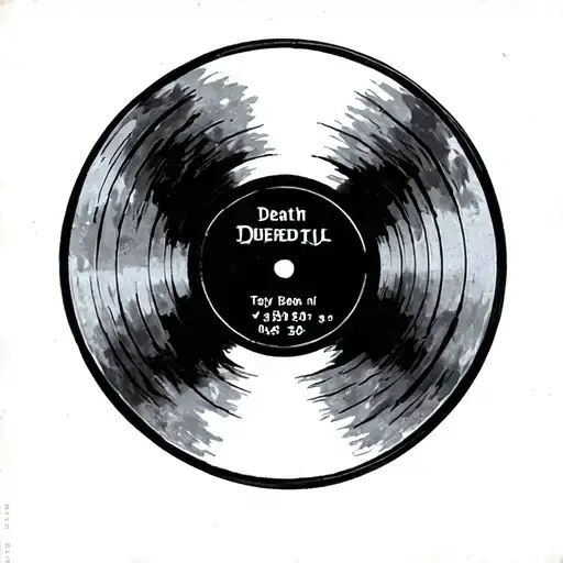 Small Vinyl Record With Death Date Very Simplistic