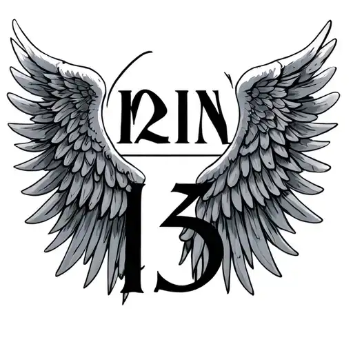 The Date April 3Rd In Roman Numerals With Angel Wings