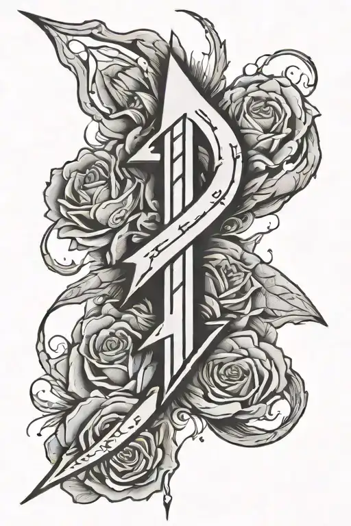 Lighing Bolt With 2 Death Date