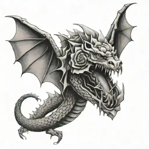 Rose Wrapping A Dragon