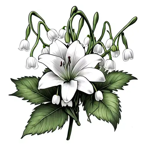 Lily Of The Valley And Hawthorn