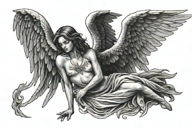 Fallen Angel Looking