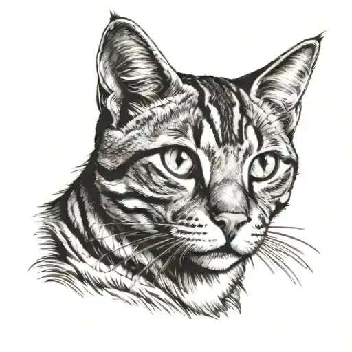 Bobtail Tabby Cat With A Tip Of Right Ear Clipped