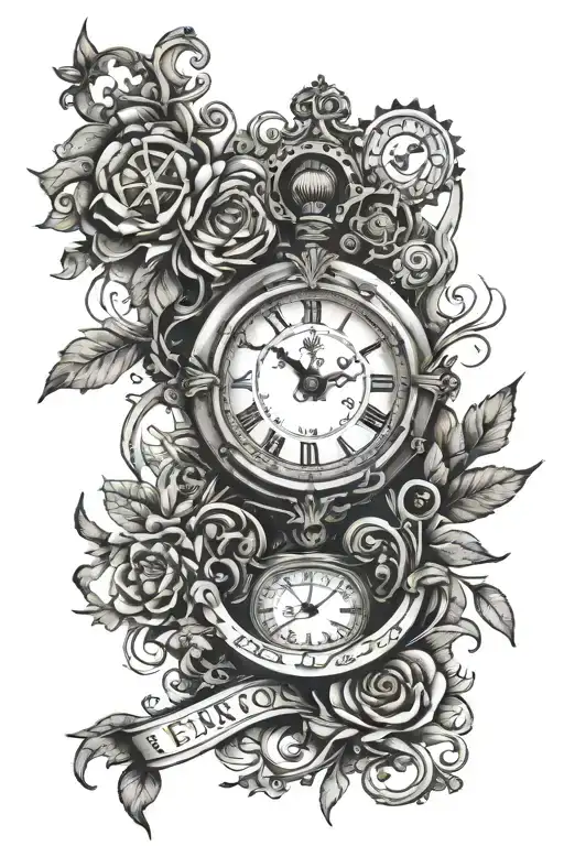 Clock And Calendar Surrounded