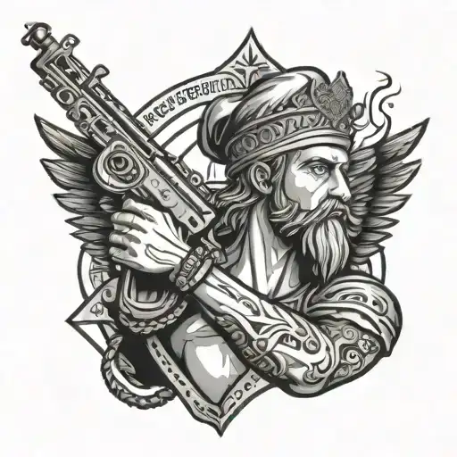 Virgo Black King With Ak 47 Smoking Joint