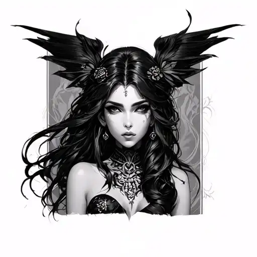 Dark Anime Goddess Sexy Fit