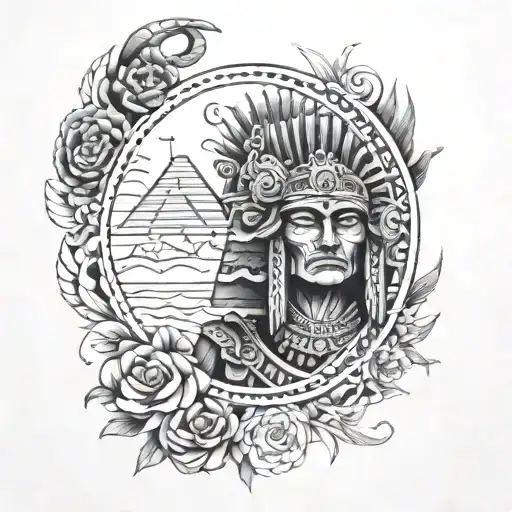 Aztecs Fine Line Sleeve Inspired