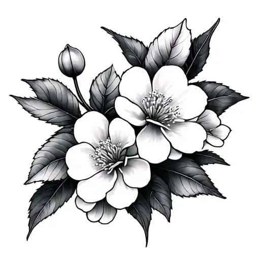 Fine Line Cherry Blossom