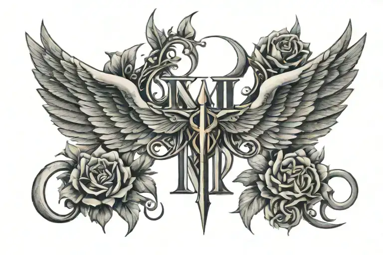 Roman Numerals With Wings
