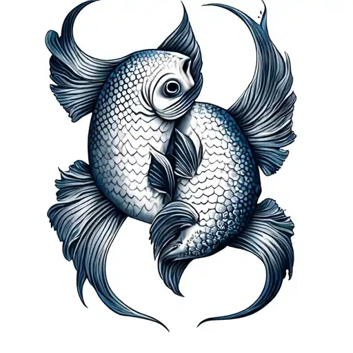 Pisces And Aquarius Together Symbolizing The Client's