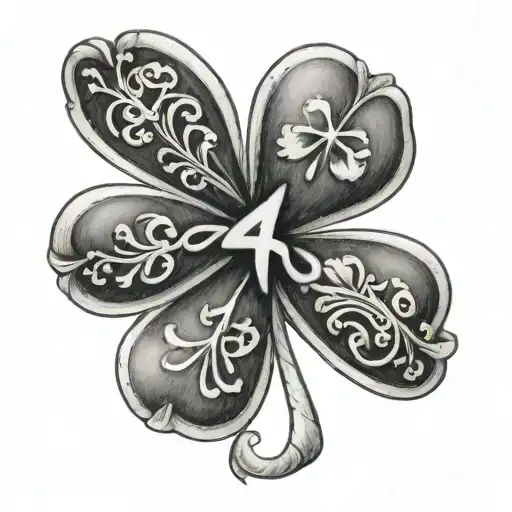 Shamrock And Number 4