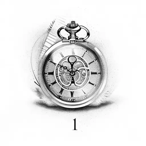 Big Clock With A Pocket Watch