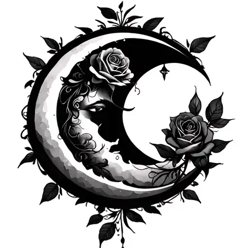 Lune Et Rose Intertwined