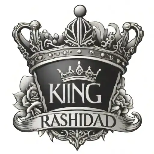 King Crown On Top Of The R The Name Rashad