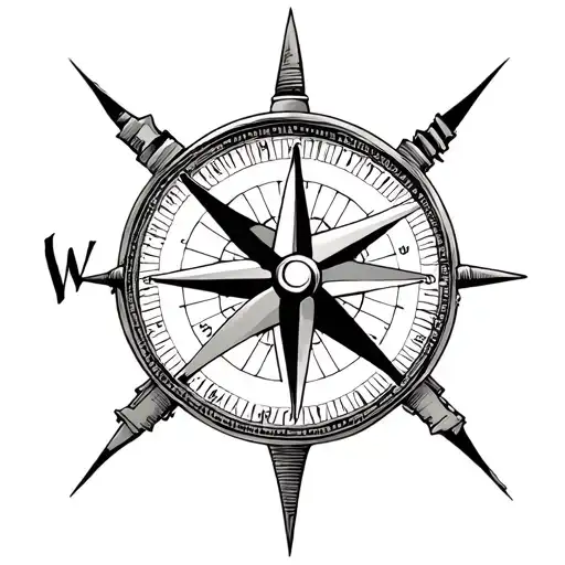 Compass With Ship
